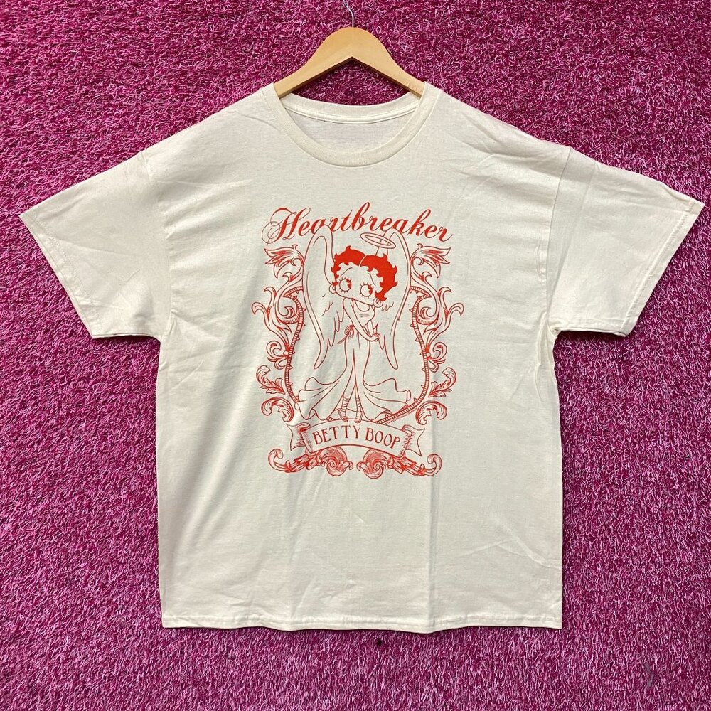 Betty Boop Heartbreaker Cute Graphic T-Shirt Large